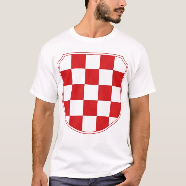 Camiseta Povijesni do grb de Hrvatska Sahovnica Croatia (Frente)