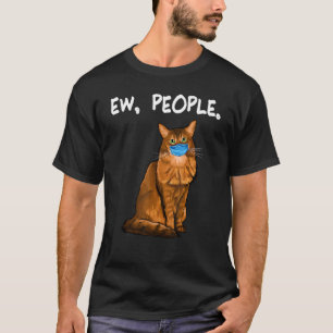 Camiseta Povo Somali Eu Gato Engraçado Usando Máscara Facia