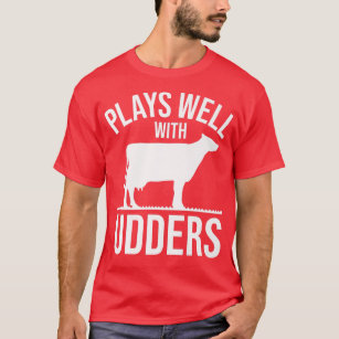 Camiseta Povoado De Vaca Fazendeiro Joga Bem Com Usos C