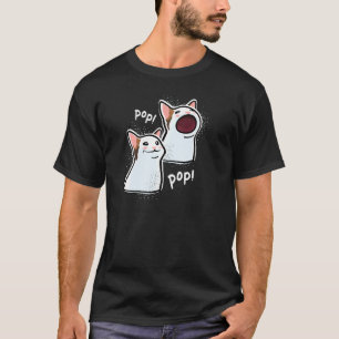 Camiseta Povoar Meme Pop Cat Engraçado Memória Gato Engraça