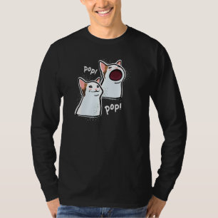 Camiseta Povoar Meme Pop Cat Engraçado Memória Gato Engraça