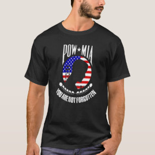 Camiseta Pow Mia Flag Você Não É Esquecido