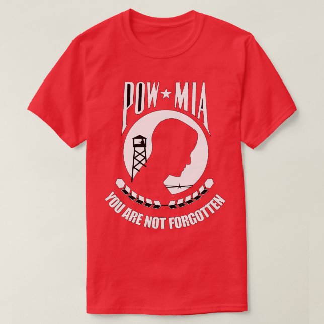 Camiseta POW MIA Militar (Frente do Design)
