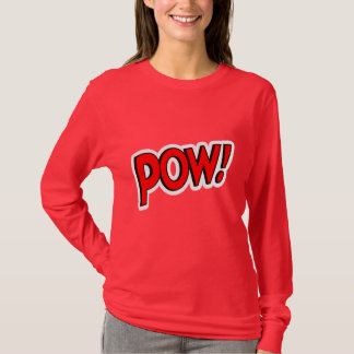 Camiseta POW! Screwball Gráficos Vermelho Manga Longa