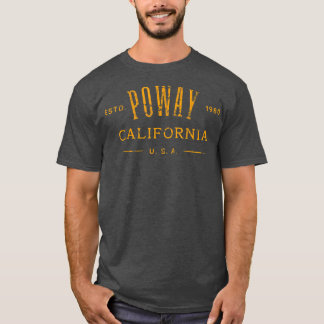 Camiseta Poway California EUA Design Vintage Style Poway CA