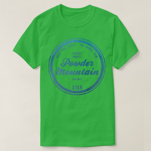 Camiseta Powder Mountain Ski Resort Utah (Frente do Design)