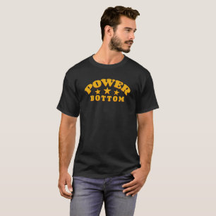 Camiseta Power Bottom com estrelas em estilo retrô