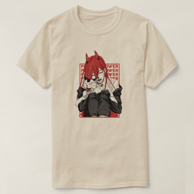 Camiseta Power Chainsaw Man Devil Girl Art (Frente do Design)