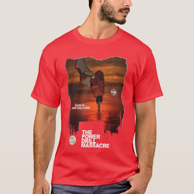 Camiseta Power Drill Massacre Survival Horror Slasher Game  (Frente)
