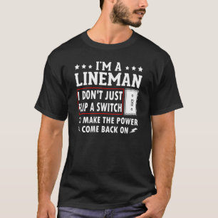 Camiseta Power Lineman Cita Pole Subindo Sacudir Elétrico