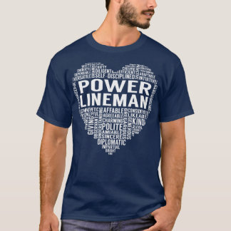 Camiseta Power Lineman Heart