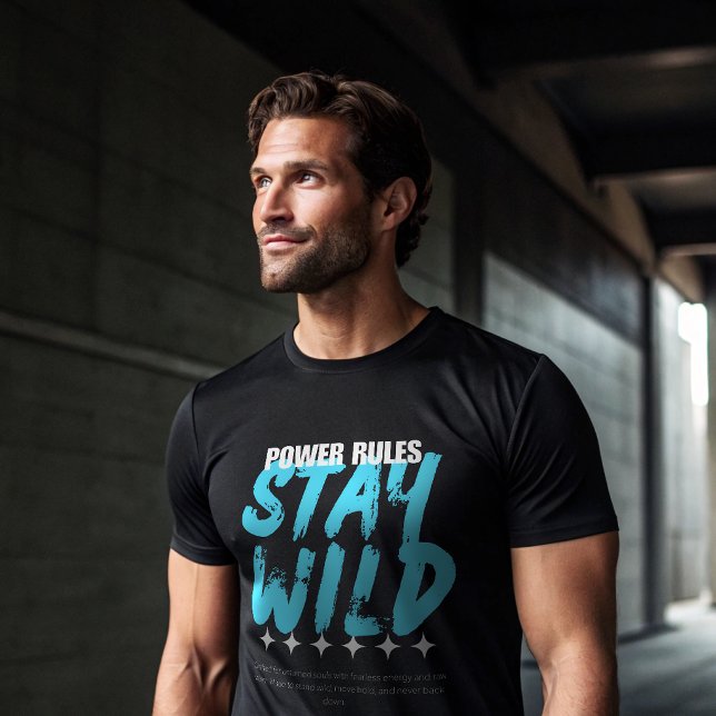 Camiseta Power Rules Stay Wild Gym T-Shirt | Savage Alpha  (Criador carregado)