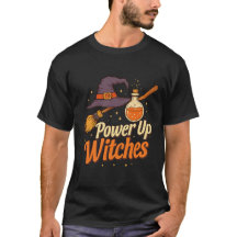 Power Up Witches - Retro Halloween Magic Design