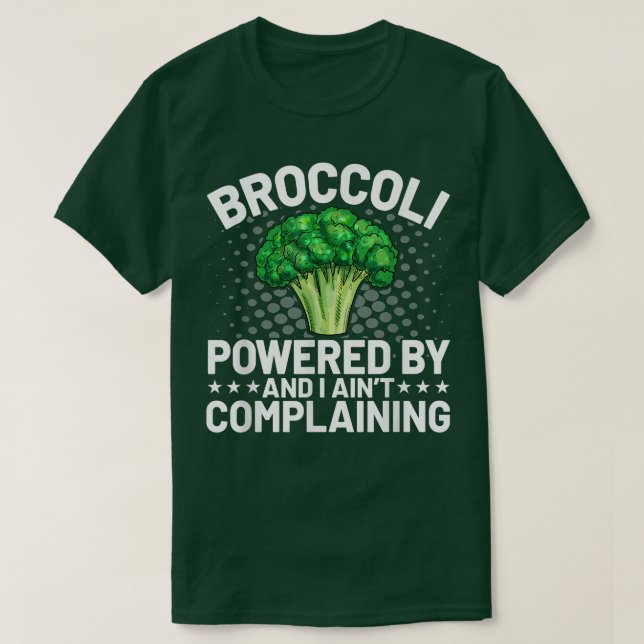 Camiseta Powered by Broccoli Funny Broccoli Lover Vegan Ve (Frente do Design)