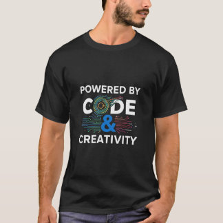 Camiseta Powered By Code and Creativity Tech Circuit Graphi