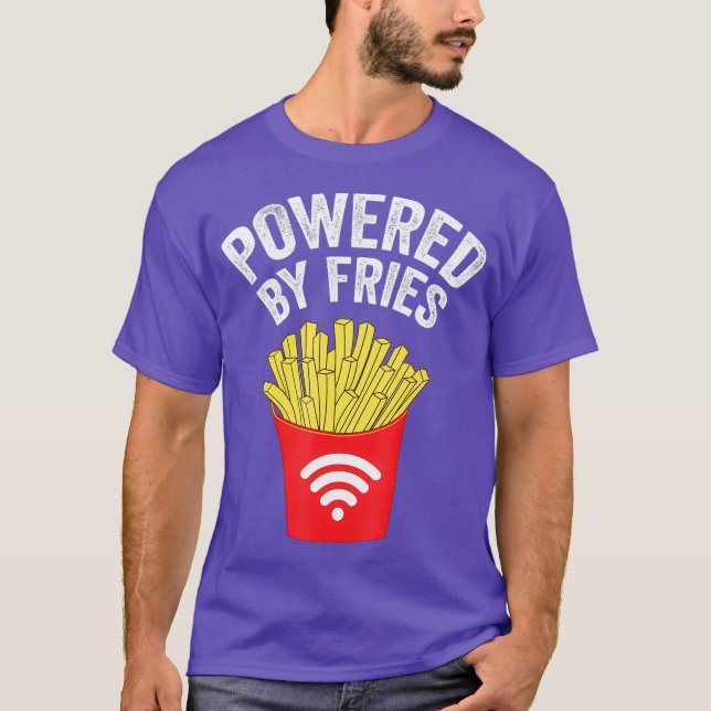 Camiseta Powered by French Fries   French fries (Frente)