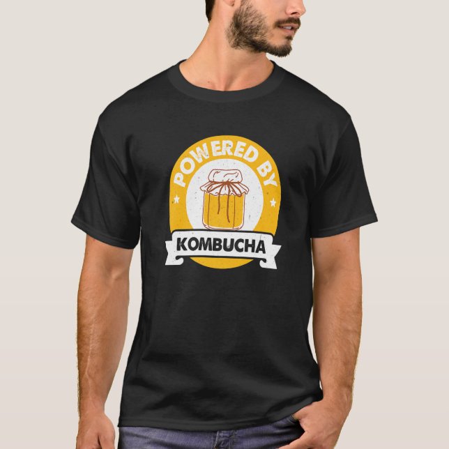 Camiseta Powered By Kombucha Scoby Fermentat Tea Fermentat (Frente)