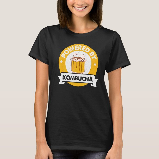 Camiseta Powered By Kombucha Scoby Fermentat Tea Fermentat (Frente)