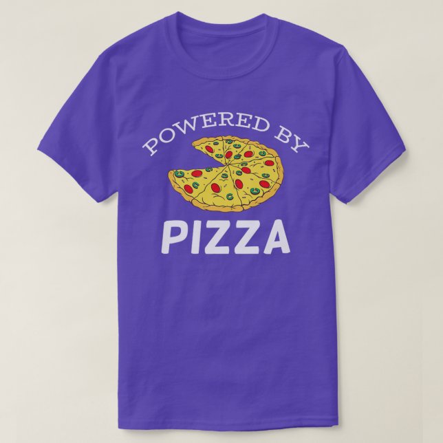 Camiseta Powered By Pizza  (Frente do Design)