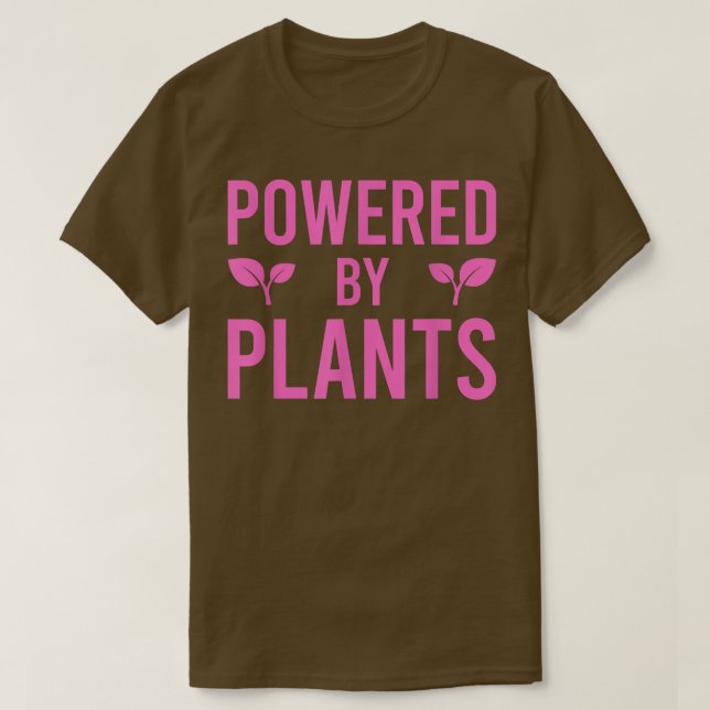 Camiseta Powered By Plants Vegetarian Vegan Workout Plant P (Frente do Design)