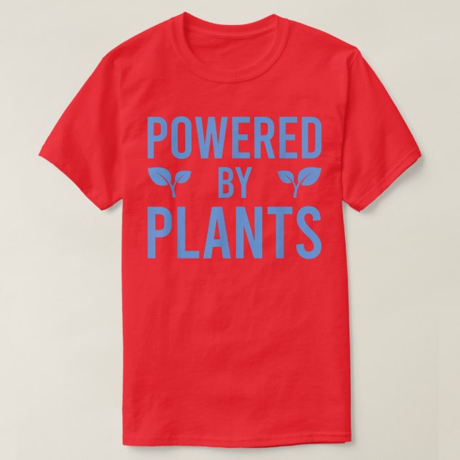 Camiseta Powered By Plants Vegetarian Vegan Workout Plant P (Frente do Design)