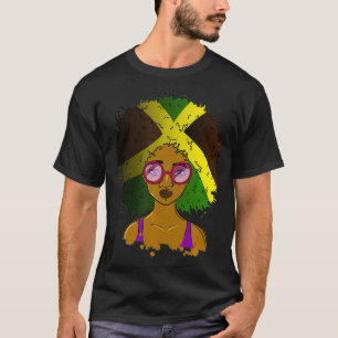 Camiseta Powerful Black Woman  Jamaican Flag Black Woman Af