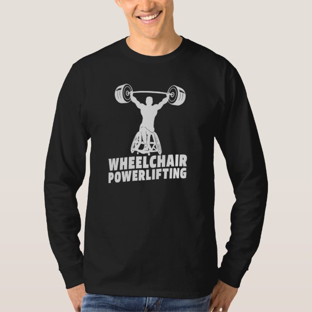 Camiseta Powerlifter Wheelchair Fitness Gym Workout Powerli (Frente)