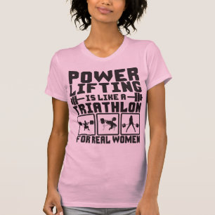 Camiseta Powerlifting é como um Triathlon para mulheres