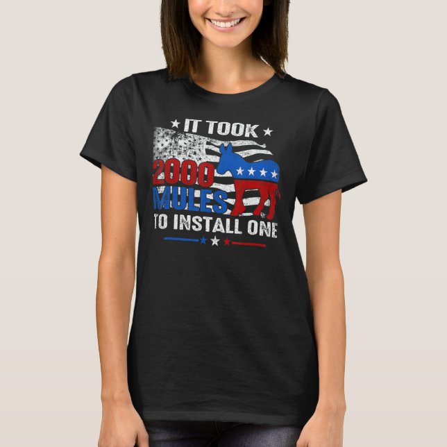 Camiseta Pox Donkey Levou 2000 Mulas Para Instalar Um Fl Do (Frente)