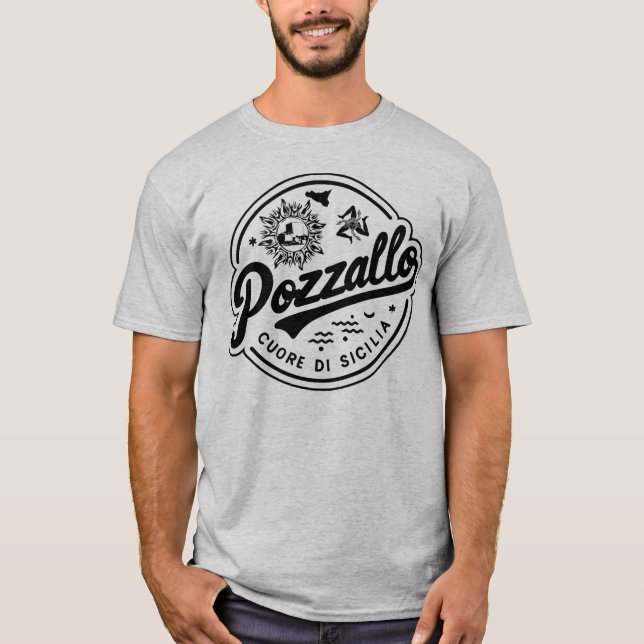 Camiseta Pozzallo Cuore Di Sicilia Siciliano (Frente)