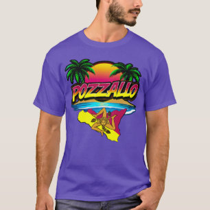 Camiseta Pozzallo Sicilia Sunset com T-Shirt Palms