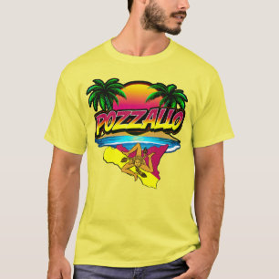 Camiseta Pozzallo Sicilia Sunset com T-Shirt Palms