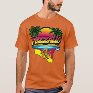 Camiseta Pozzallo Sicilia Sunset com T-Shirt Palms