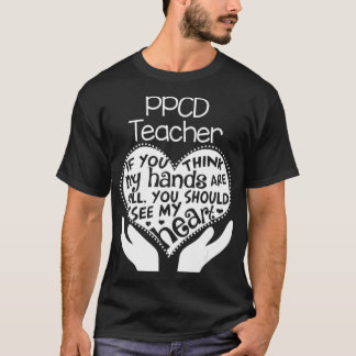 Camiseta PPCD Special Education Teacher T shirt Heart Schoo