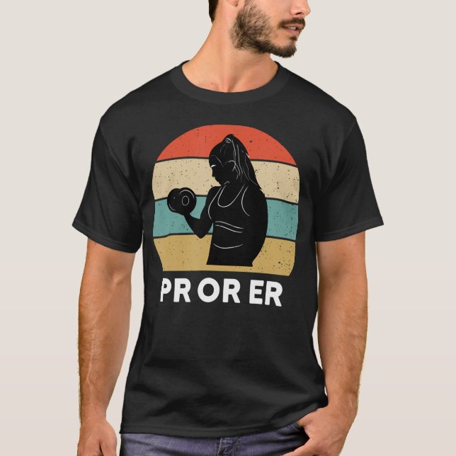 Camiseta Pr Ou Er Malhação De Elevação De Peso Gym Fo (Frente)