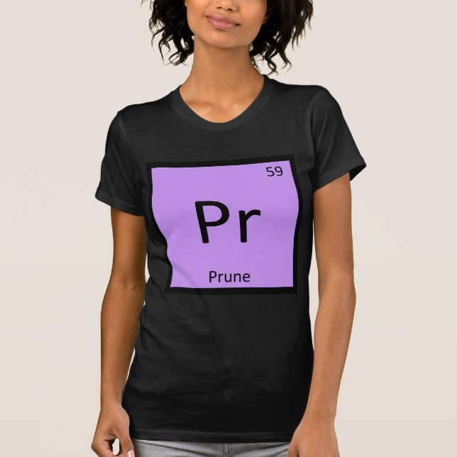 Camiseta Pr - Símbolo de Mesa Periódica de Química de Fruta (Frente)