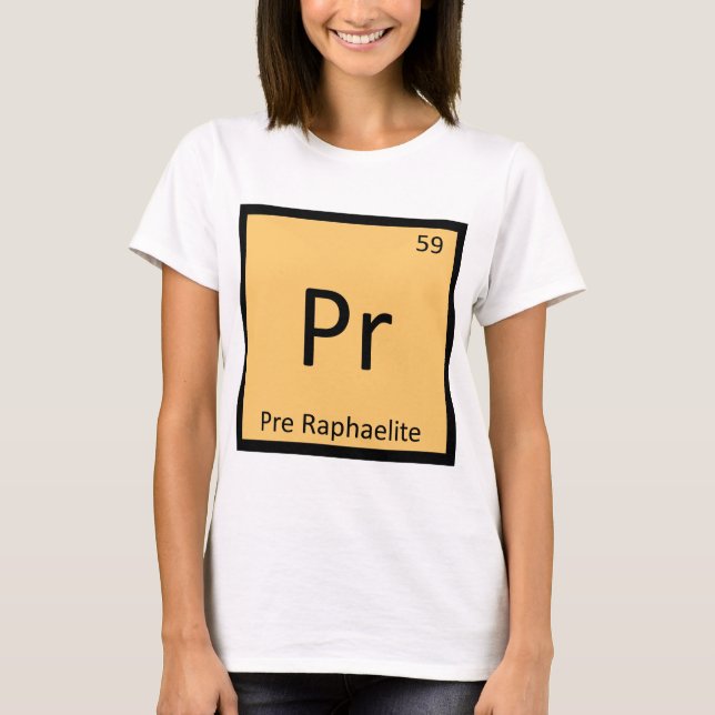 Camiseta Pr - Símbolo de Química de Arte Pré-Raphaelite (Frente)