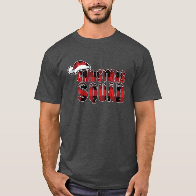 Camiseta Praça de Natal no inverno Padrão do Natal (Frente)