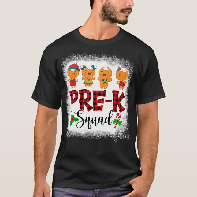 Camiseta Praça de Pré-k, Jardim Infantil, Pão de Natal (Frente)