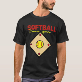 Camiseta Praça de Softball: Tocar Duro, Brilho