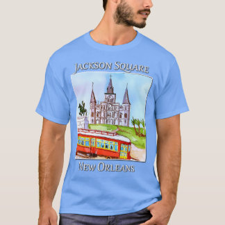Camiseta Praça Jackson em Nova Orleans com a famosa corda