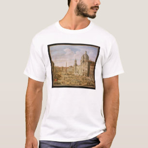 Camiseta Praça Navona, Roma, olhando sul para Palazzo