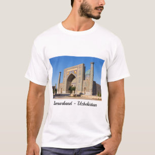 Camiseta Praça Registan ao pôr do sol - Samarkand, Usbequis
