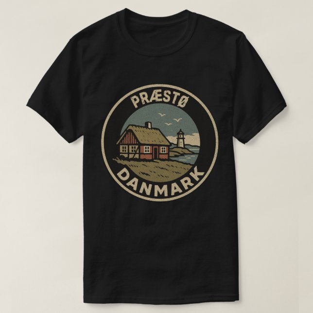 Camiseta Præstø, Dinamarca Danmark  (Frente do Design)