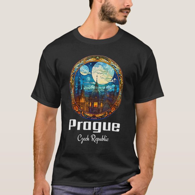 Camiseta Praga República Checa de Glass Souvenir Pragu (Frente)