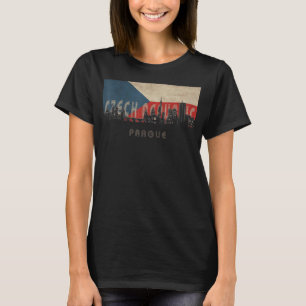 Camiseta praga Skyline Vacation Souvenir bandeira