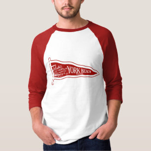 Camiseta Praia 1920 de York Maine, vermelho