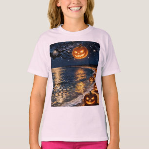 Camiseta Praia ao Luar de Halloween
