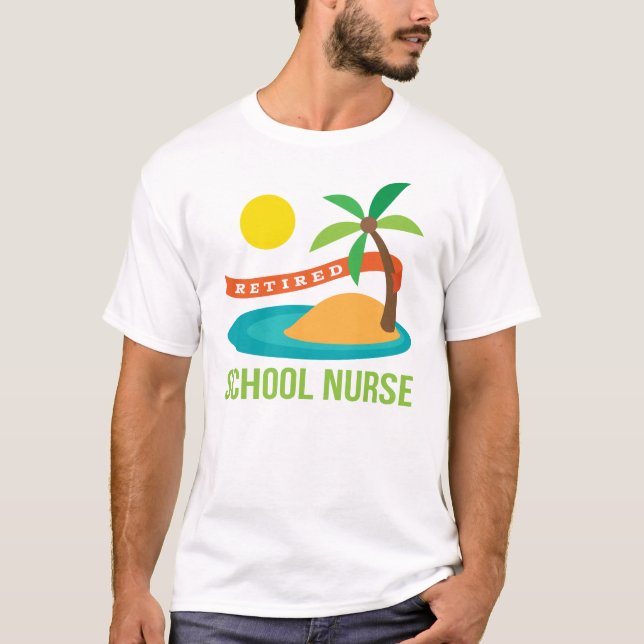 Camiseta Praia aposentada da enfermeira da escola (Frente)