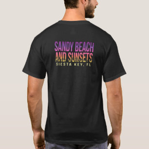 Camiseta Praia Arenosa E Pôr do Sol Siesta Key Verão Flórid